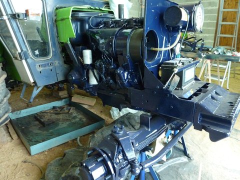 Peinture bloc moteur et pont avant.